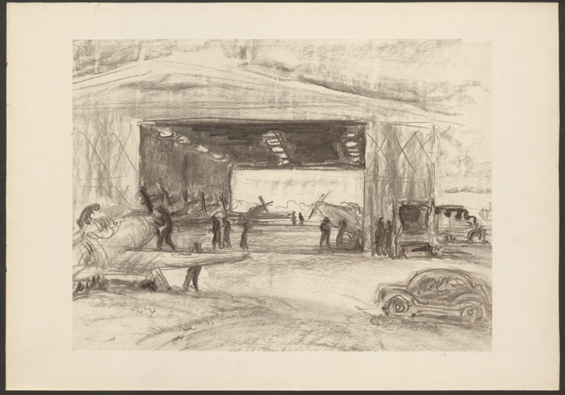 Szkicownik wojenny Anglia Lotnisko 1942