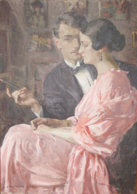 Adam Bunsch - Autoportret z Żoną (1923/24)