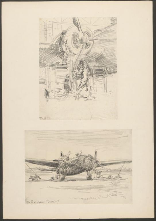 Szkicownik wojenny Anglia Samoloty 1942
