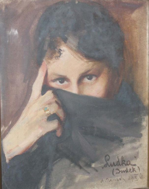 Portret żony Ludwiki z Kunaszowskich Dudek 1918