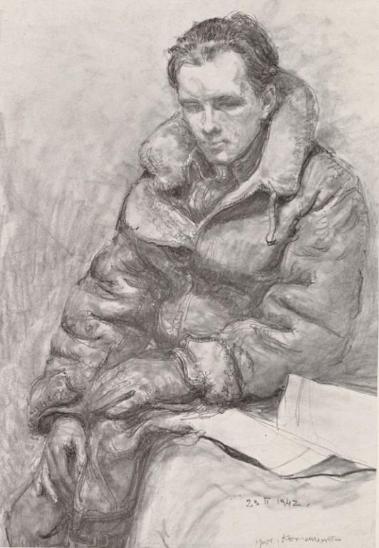 Portret Lotnika 1942 rysunek
